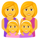 family_woman_woman_girl_girl 👩👩👧👧